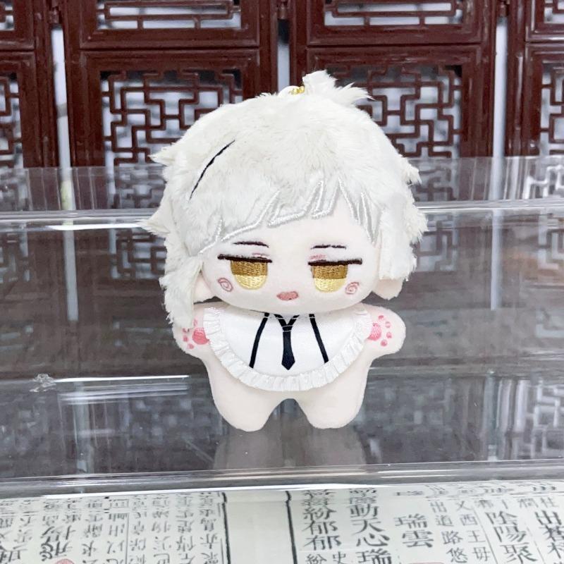 Bungo Stray Dogs Plush Set Dazai Chuuya Atsushi Akutagawa Mini Cotton Doll Anime Character Keychain Pendant Fans Birthday Gift
