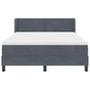 Box Spring Bed with Headboard Dark Grey 200 x 140 cm Velvet