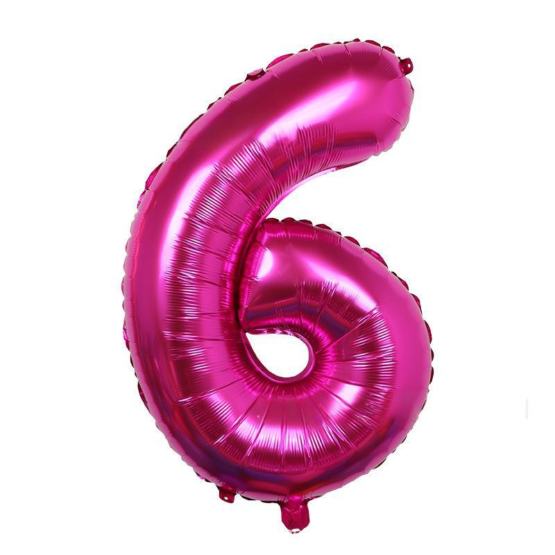 32 Inch Digital Aluminum Film Balloon, Medium Digital Gold Silver Red Black Gradual Change Color Birthday Decoration Wedding Party Balloon