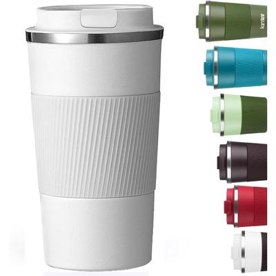 Mug de voyage 510 ml à isolation sous vide, mug à café avec couvercle étanche, acier inoxydable double paroi réutilisable pour café chaud et glacé, thé
