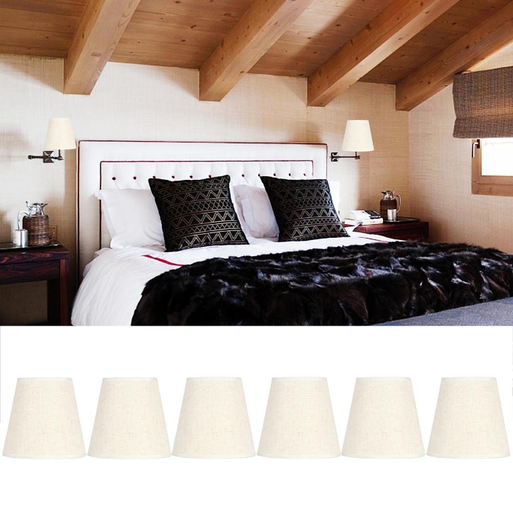 6PCS Nordic Simple Cloth Lamp Shades Art Decor Light Shade Lampshades for E14 Wall Lamp Chandelier