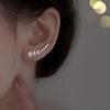 14K Gold Plated S925 Silver Five-Petal Flower Ear Cuffs & Star Diamond-Inlaid Earrings for Women