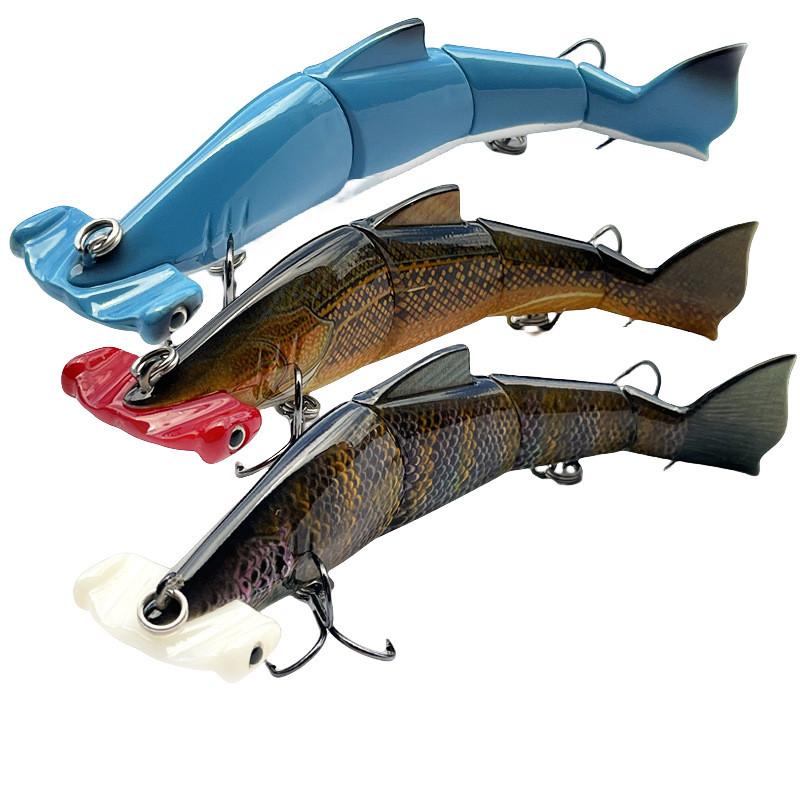 15.8cm Bass Fishing Lures Multi Jointed Trout Perch Multi-Section Fish Bait Lure Hard Bait Crankbait