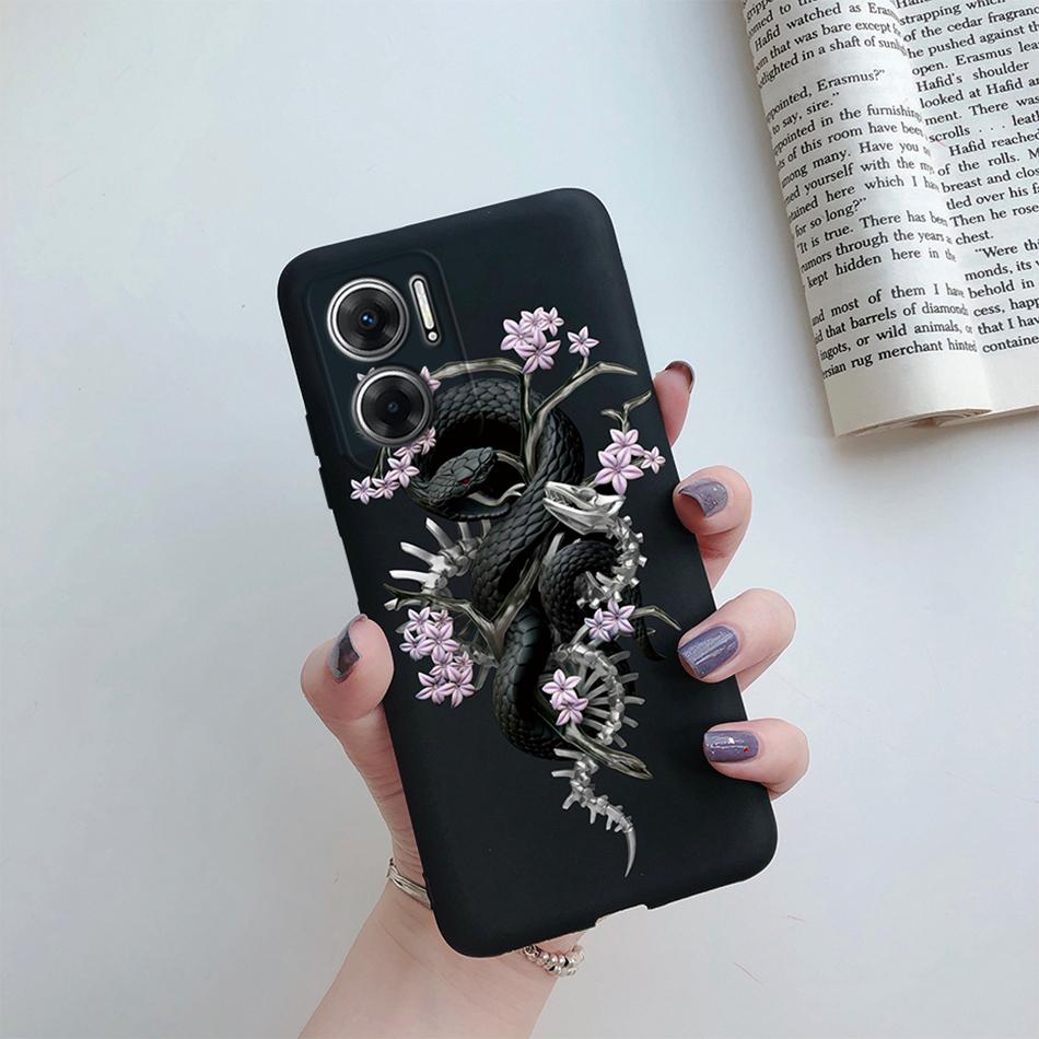 Case For Xiaomi Redmi Note 11e 2022 Cover Cool Men Black Dragon Soft Silicon TPU Phone Covers for Redmi Note 11E 5G Cases Fundas