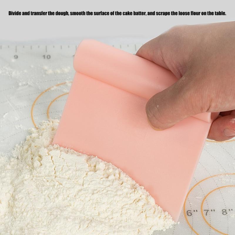 Assorted Color Plastic Pastry Scrapers Safe Edges Dishwasher Safe Colorful Kitchens Dough Tool For Home Cooking