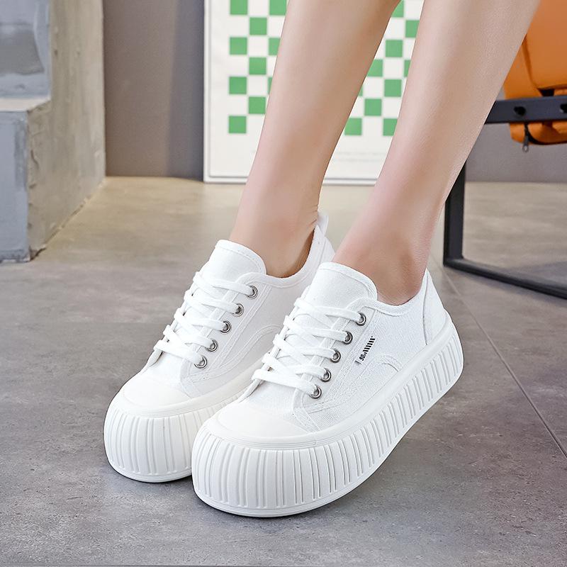 canvas shoes female students versatile board shoes 2025 spring and autumn new breathable sports casual shoes non-slip biscuit shoes MA05