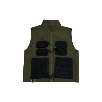 ACG Casual Sport Staande Kraag Meerdere Zakken Utility Vest Heren Vesten Groen CW0836-325