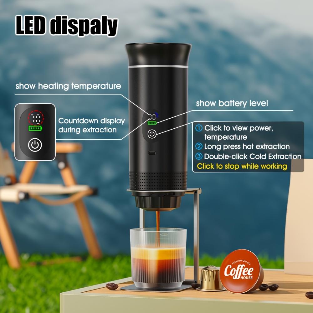 Macchina per Caffè Espresso Portatile Macchina per Caffè a Capsule Automatica Hot Cold Brew da Esterno Viaggio Mini Macchina per Caffè per Casa