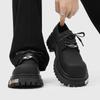 Casual men's lace-up big head glossy derby shoes metal thick-soled heightening shoes-J