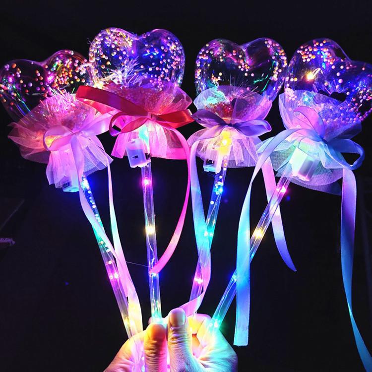 Starry Sky Magic Wand: Children's Luminous Bobo Fairy Wand Toy