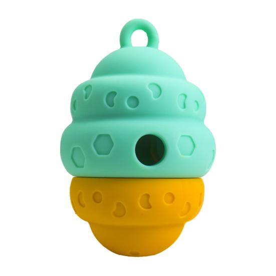 Silicone Dog Food Leakage Ball Bite Resistant Treat Dispensing Feeder Toy Pet Teething Cleaning Interactive Boredom Enrichment Toy