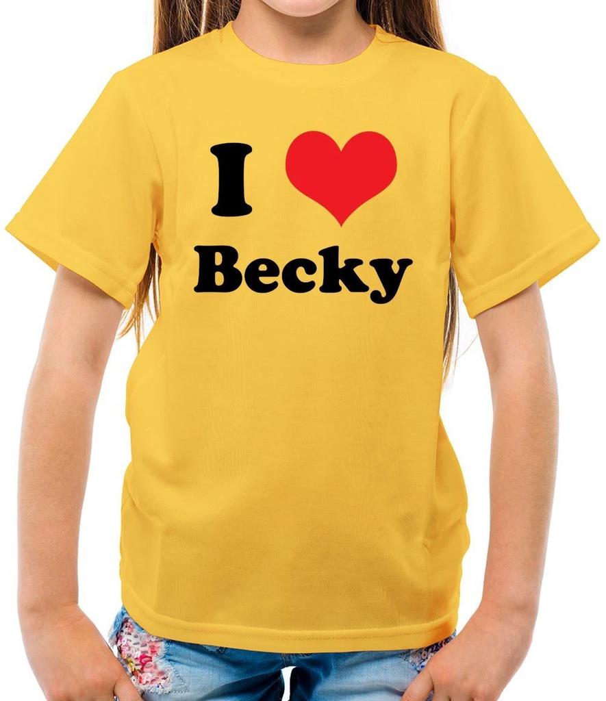 I Love Becky - Kids T-Shirt - Sing Singer Lyrics Fan Love Tour Concert
