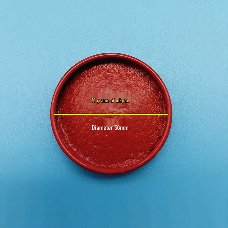 Free Shipping: 10 Red Portable Mini Inkpads for Fingerprint & Finance Use, 10g Each