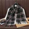 Warm And Versatile Atmosphere Two-Color Plaid Scarf Imitation Cashmere Thickened Scarf Women'S Autumn And Winter