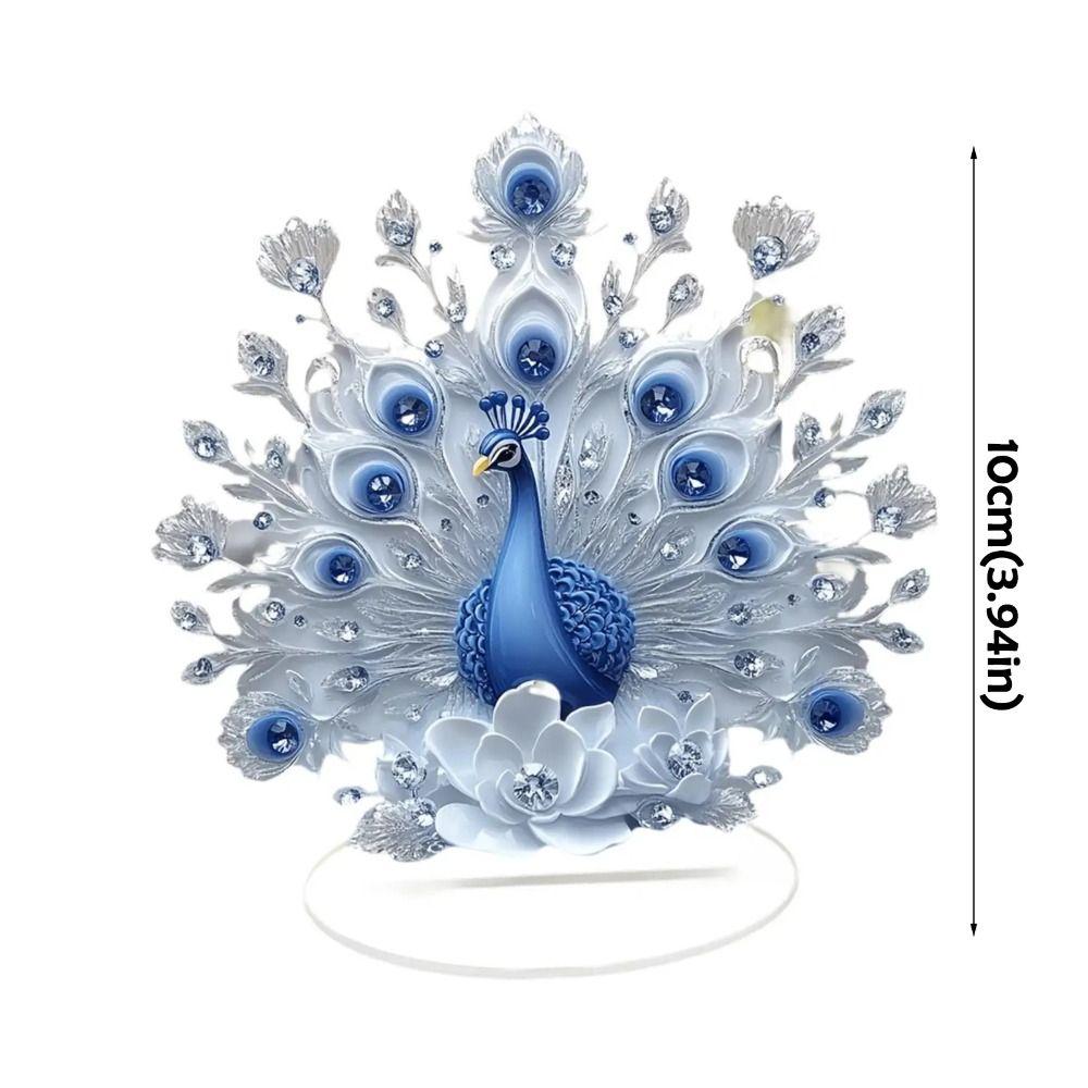 DIY Peacock Ornament 10cm Peacock Desktop Decor New Peacock Standee  Home Living Room Decoration