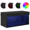 LED TV Cabinet Set in Black Oak Finish 60 x 30 x 30 cm