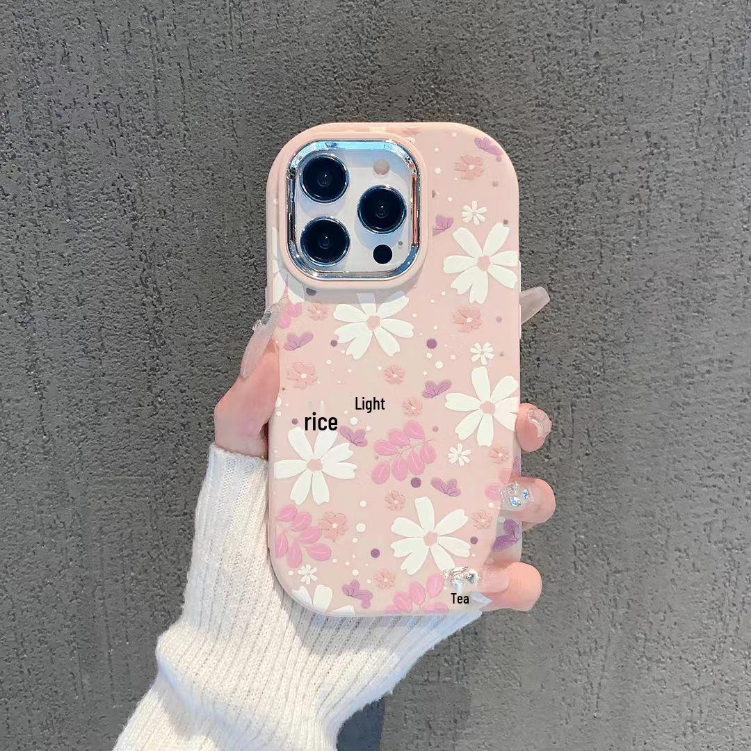 

Розово-белый чехол для телефона с цветочным принтом для iPhone 16 Pro, iPhone 15 и Huawei Mate 60 Huawei Mate 40