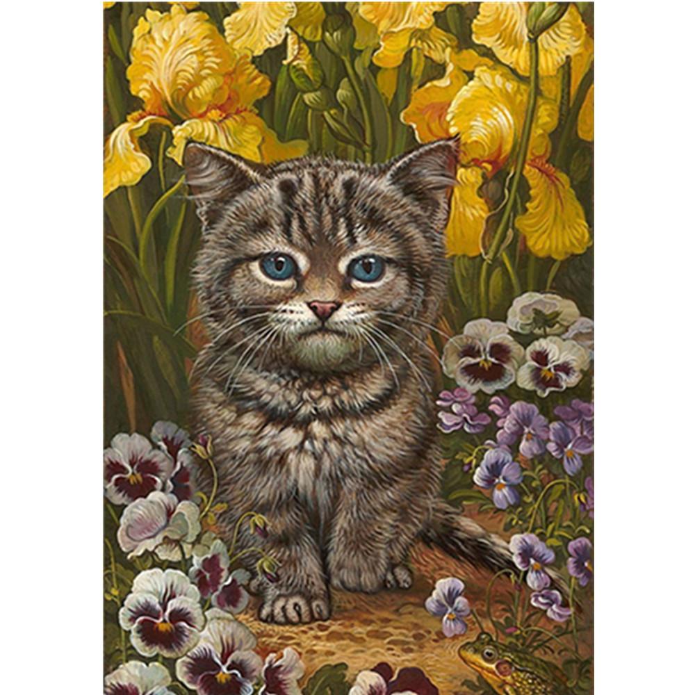 5D DIY Diamond Painting Cat Embroidery Art Hobby Home Decor Souvenir Gifts