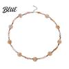 Handcrafted Bead Necklace for Women Bohemian Special-Shaped Beads Beach Special-shaped