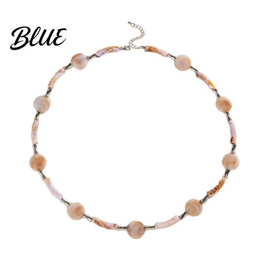 Handcrafted Bead Necklace for Women Bohemian Special-Shaped Beads Beach Special-shaped