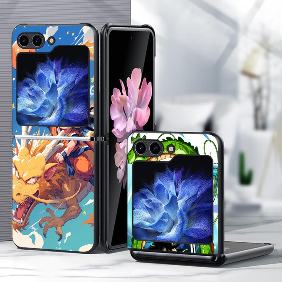 Anime Dragon Ball Cool Back Phone Cover Funda Case for Samsung Galaxy Flip3 Flip7 FE Z Flip 7 6 5 4 3 Flip5 Flip6 Flip4