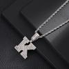 Hip Hop Letter Pendant Zircon Necklace Popular Instagram Personalized Accessory Niche Design Men's and Women's Pendant Necklace