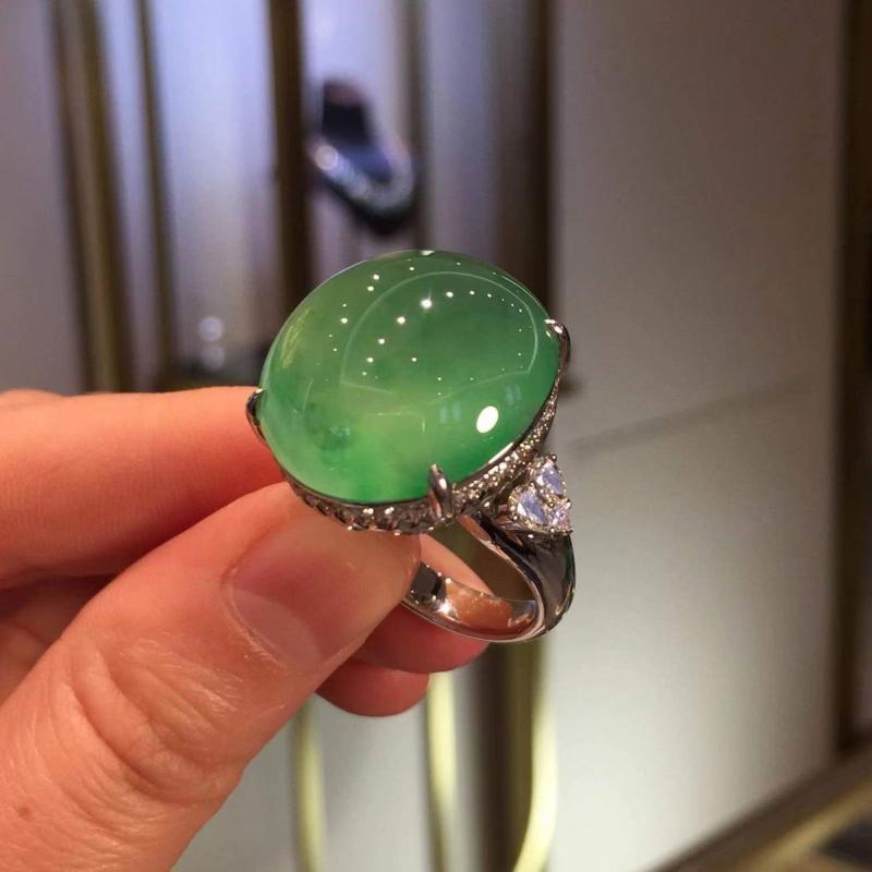 

Оригинальные новые натуральные халцедоновые ледяные виды зеленых колец для женщин свежие классические роскошные помолвочные украшения регулируемые resizable
