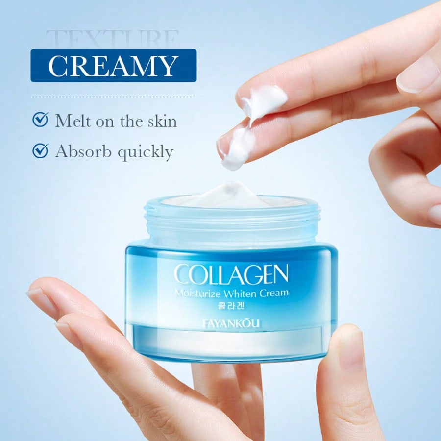 Collagen Moisturizing Whitening Cream Nourishes Tightens and Firms Facial Skin for Smooth Delicate Glow
