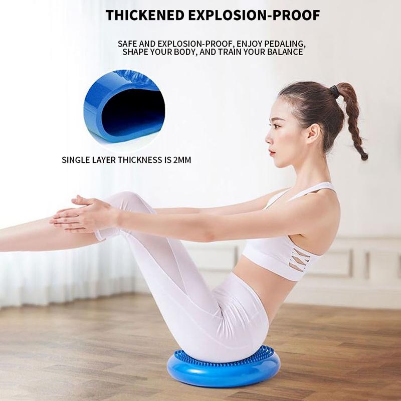 Yoga Balls Balance Pad,Yoga Massage Cushion,Rehabilitation Training,Semi-Circular Massage Ball,Ankle Trainer