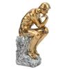 Statua del Pensatore Stile Retrò Linee Energetiche Stabile Antiscivolo Resina Durevole Statua dell'Uomo Pensante per