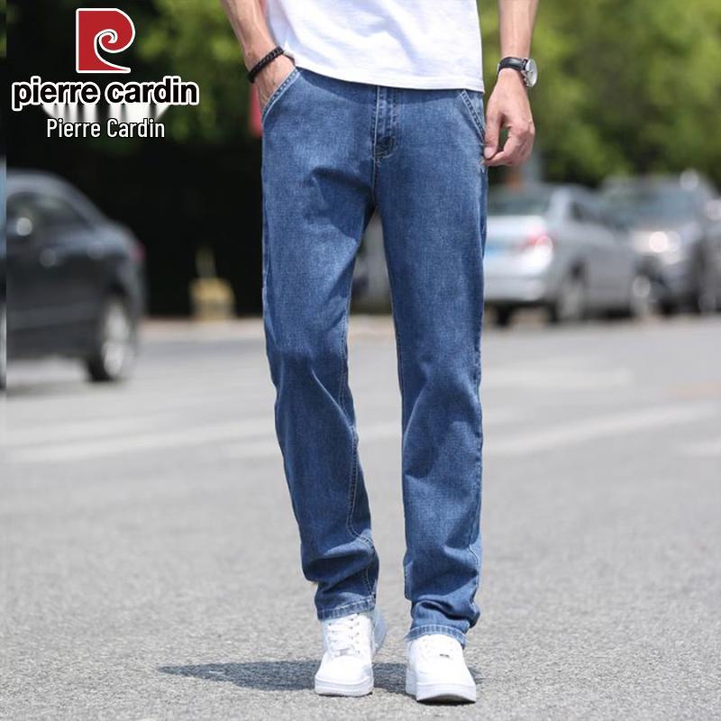 Pierre Cardin Men s Ice Silk Loose Straight Jeans 36