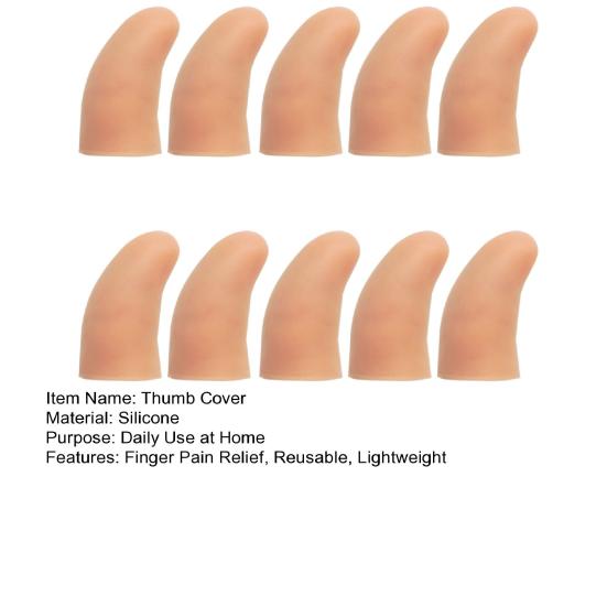 10Pcs Finger Protectors Finger Arthritis Cracking Pain Relief Finger Cots Short Thumb Guard Cover Reusable Fingertip Protection Finger Caps Sleeves