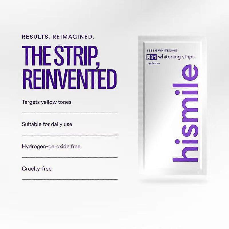 Purple Whitening Teeth Strips for Daily Use Gentle Formula Enamel Protection and Stain Removal
