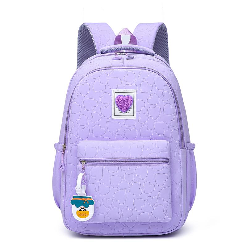 Student Schoolbag Large Capacity Female Backpack Solid Color Travel Backpack
