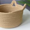 Storage Basket Cotton Basket Woven Basket Rattan Cat Ears Round Storage Basket Table Top Storage Hand-woven