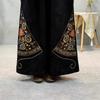 New Chinese Jacquard Ethnic Cotton-Linen Women's Skirt-Pants: Loose, Retro, Wide-Leg Trousers