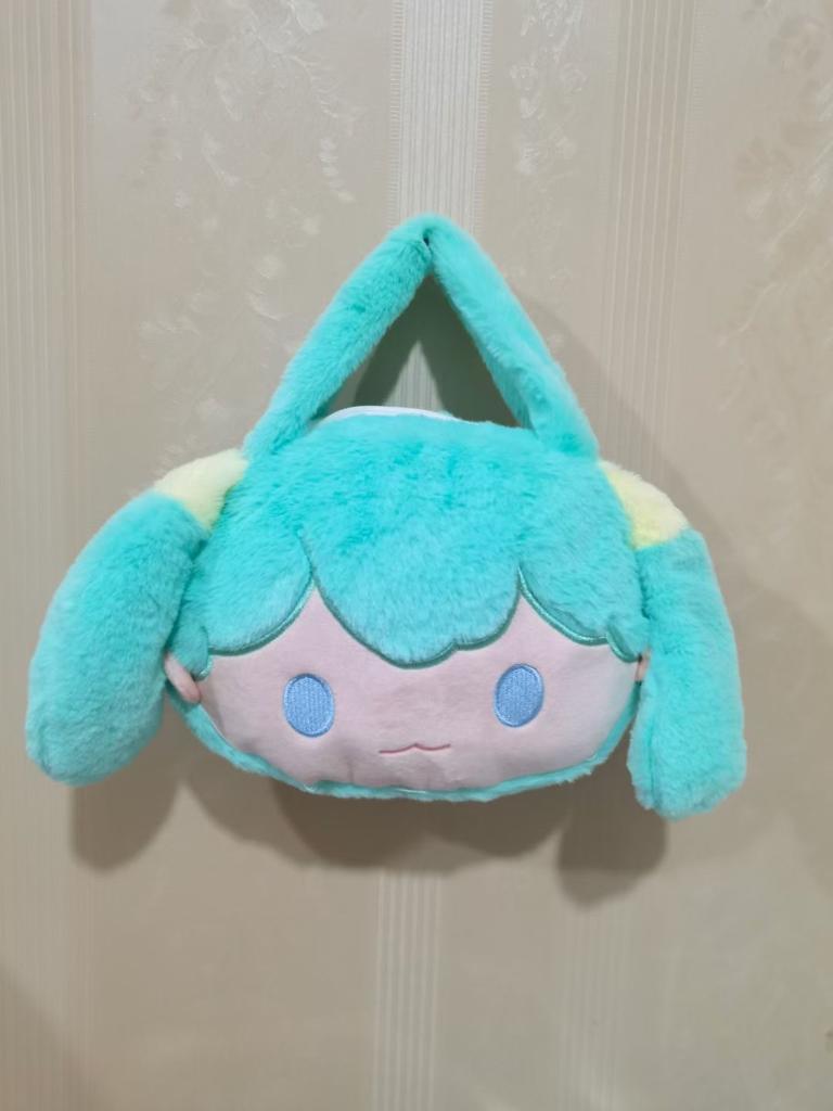 New  Cute Cartoon Future Girl Hatsune Miku Plush Shoulder Pain Bag Doll Backpack Large Bag Double Shoulder Bag