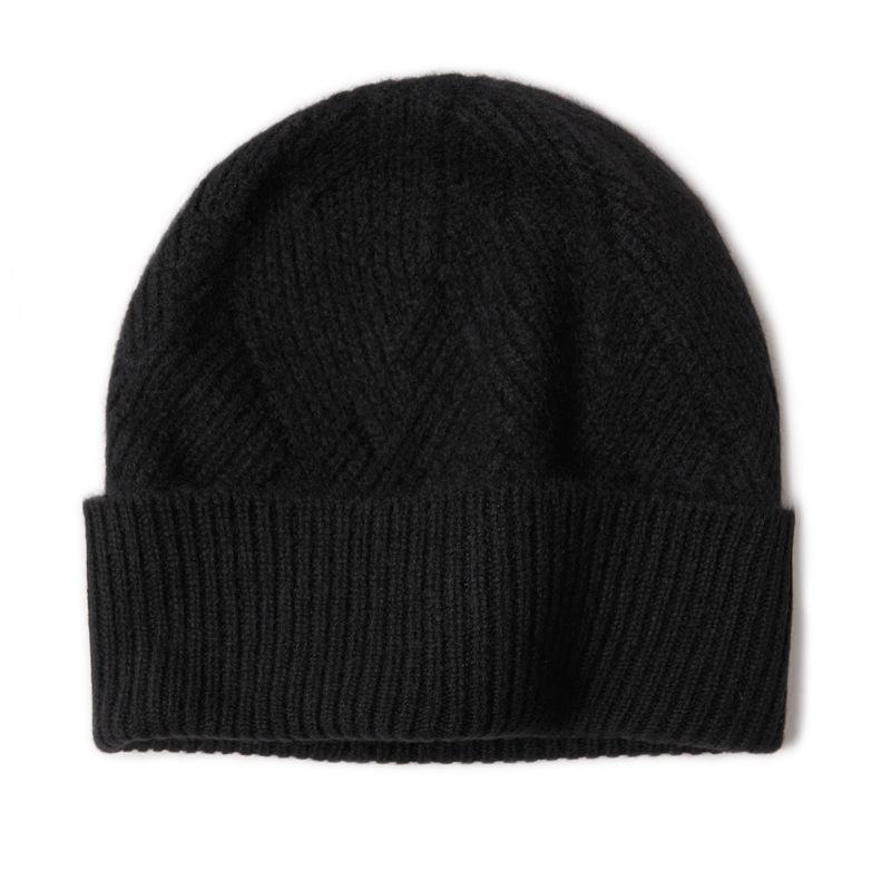 Kang Sai Ni 100% Pure Cashmere Knit Hat - Versatile & Warm Ear Protection for All Ages, European & American Style