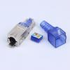 1Pc Rj45 Cat8 Cat7 Cat6A Connectors Tool-Free Zinc Alloy Shielded Ethernet Termination Plugs For 23Awg Sftp Cables