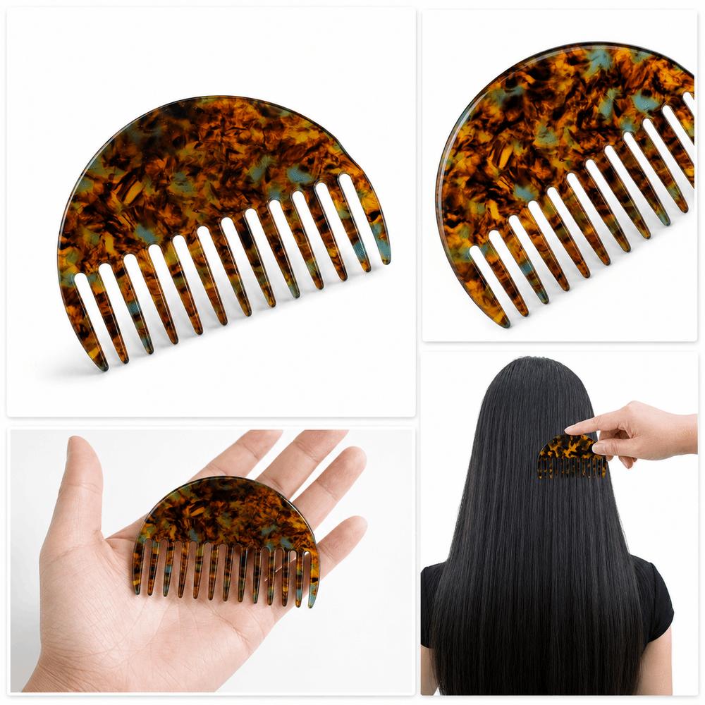 Acetate Hair Styling Combs Half-Round Grooming Comb Salon Hair Styling Tool