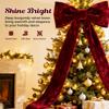 78.74x15.75in Large Red Velvet Christmas Bows Giant Xmas Velvet Bow W/Long Streamers for Mantle Front Door Porch & Wedding Decor