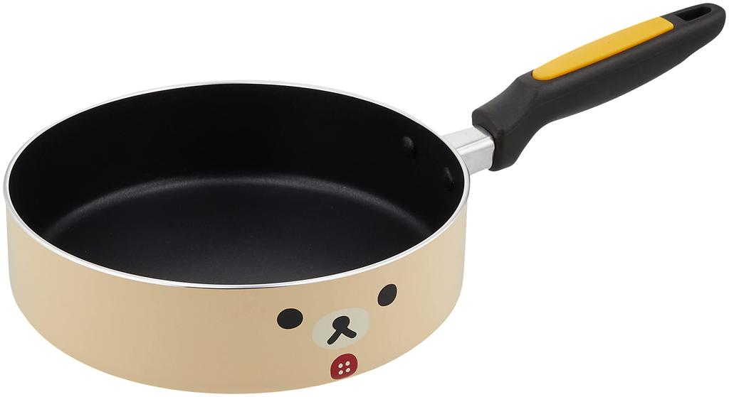Tamahashi Korilakkuma Frying Induction and Gas Wide RK-41 Pan, 20cm, Compatible, Deep, Base, Non-Stick