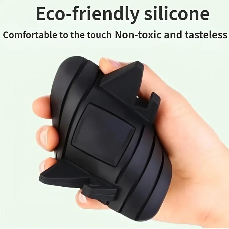Silicone Car Dashboard Pad with Phone Holder - Multi-Functional Anti-Slip Bracket for Seats & Desktop (Detachable)