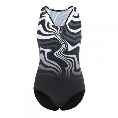 Womens/Ladies Wave Pattern One Piece Swimsuit