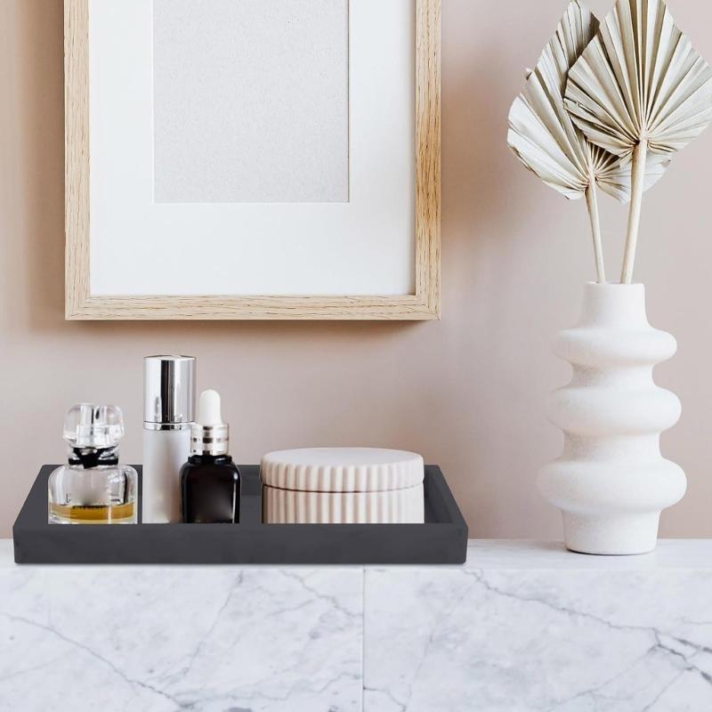 Parfüm-Silikon-Tablett Praktische Schmuckaufbewahrungs-Tabletts Badezimmer-Arbeitsplatten-Organizer Dekoratives Aromatherapie-Tablett