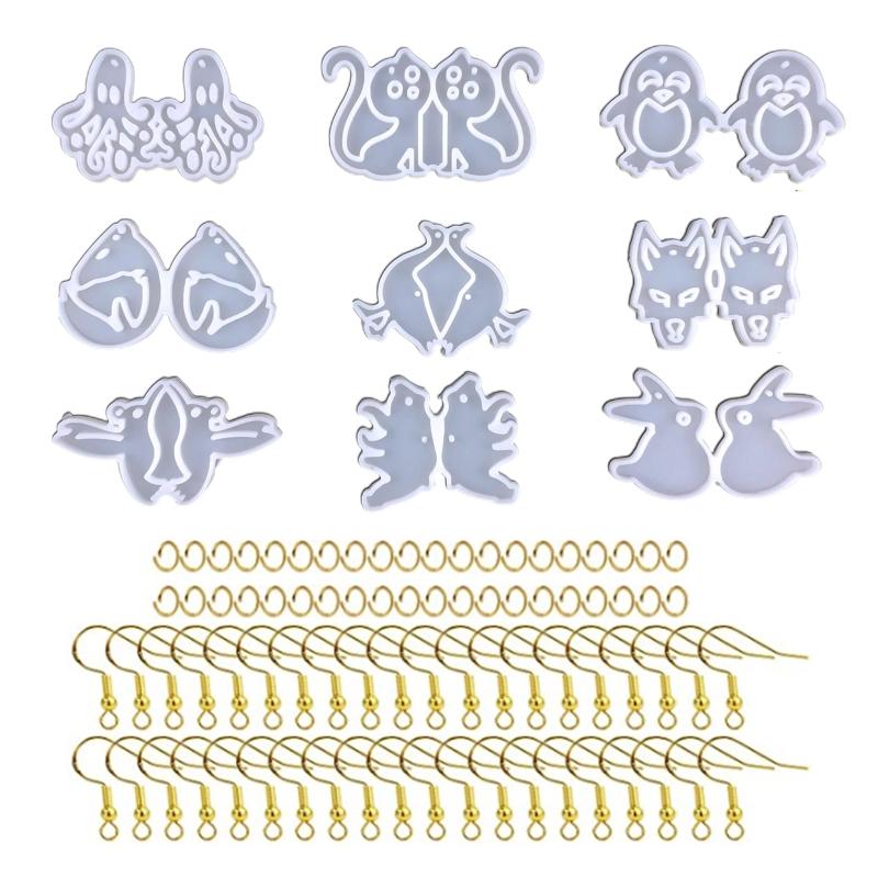 

Penguin Octopus Keychain Resin Mold Silicone Molds for Cat Shape Epoxy Casting Molds for Party DIY Home Decor Jewelry Ma 1 чистий