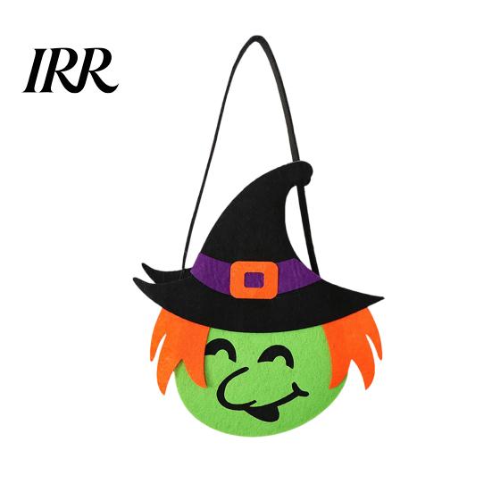 Recyclable Party Souvenir Totes Halloween Felt Candy Bag, Pumpkin Ghost Skull Cat Owl Tote for Non-woven Gift Bags Kids, Non Woven Trick