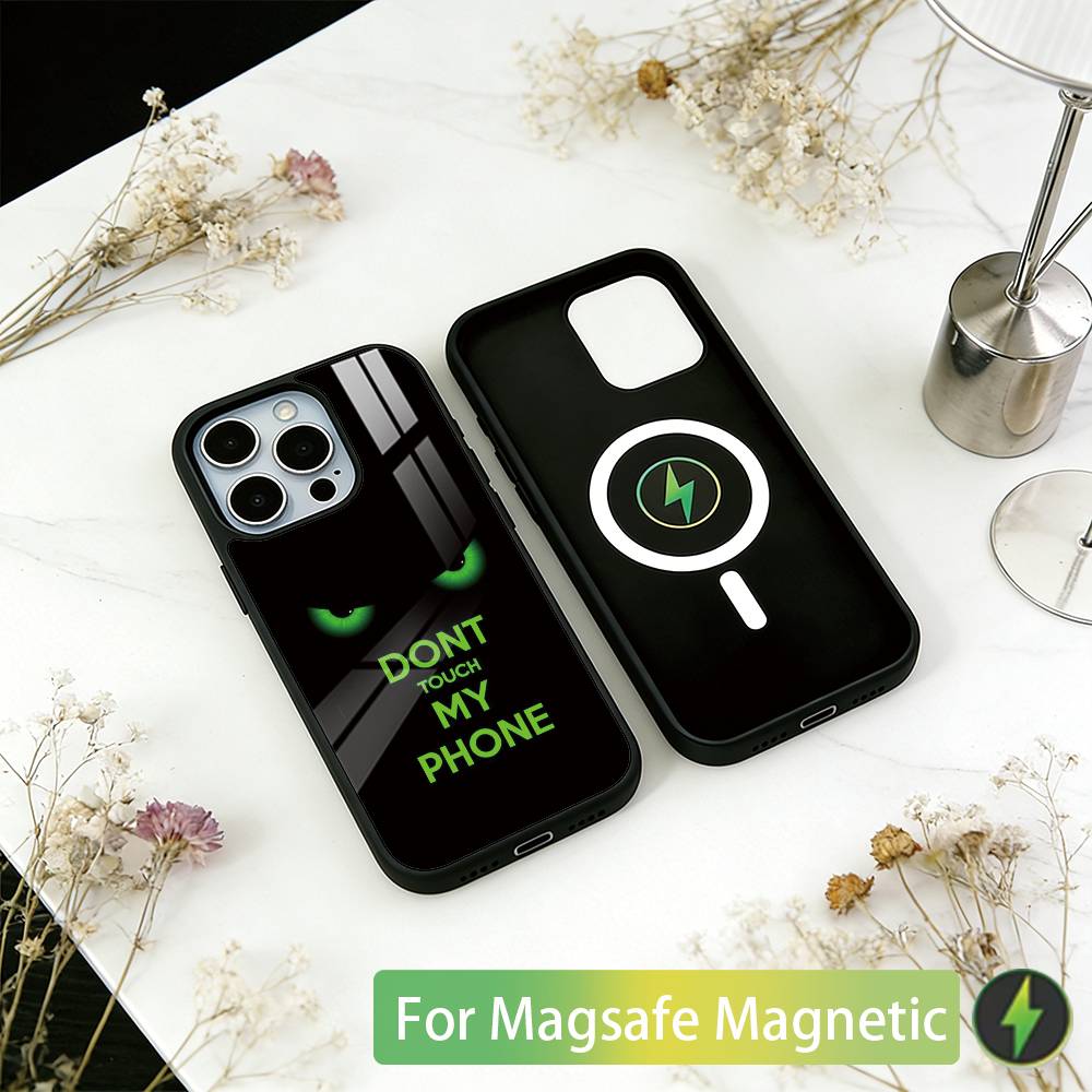 Fass mein-y Handy nicht an Handyhülle Für iPhone17,16,15,14,13,12,11 Plus,Pro Magnetisch Für Magsafe Kabelloses Laden