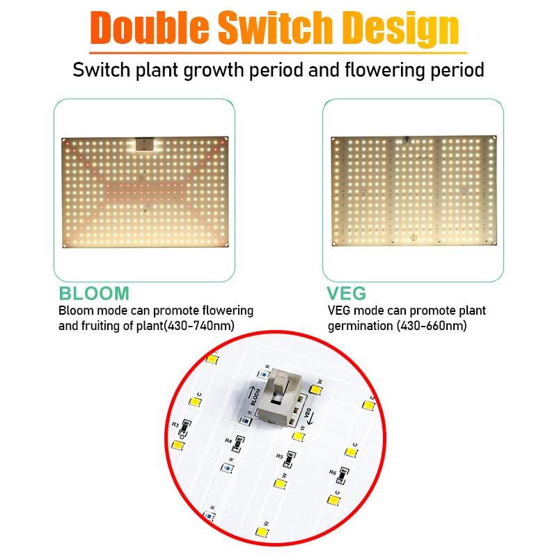 8000W LED Vollspektrumlampe Ultradünnes Wachstumslicht LED Pflanzenlicht Glühbirne Gewächshäuser Indoor Phytolampe Growzelt 45*30cm