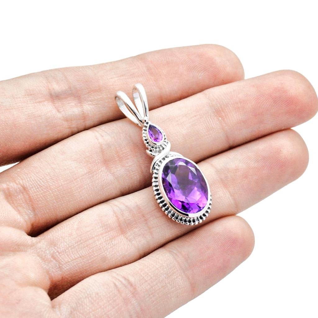 Zivori amethyst pendant 925 sterling silver jewelry pendant for women